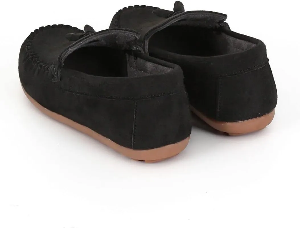 Boys Suede Penny Loafers with Woven Design  Casual Footwear with Platform Sole