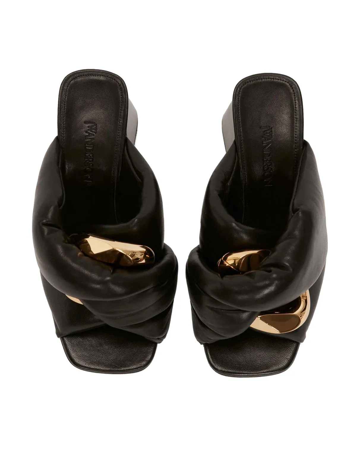Chain Twist Leather Heels