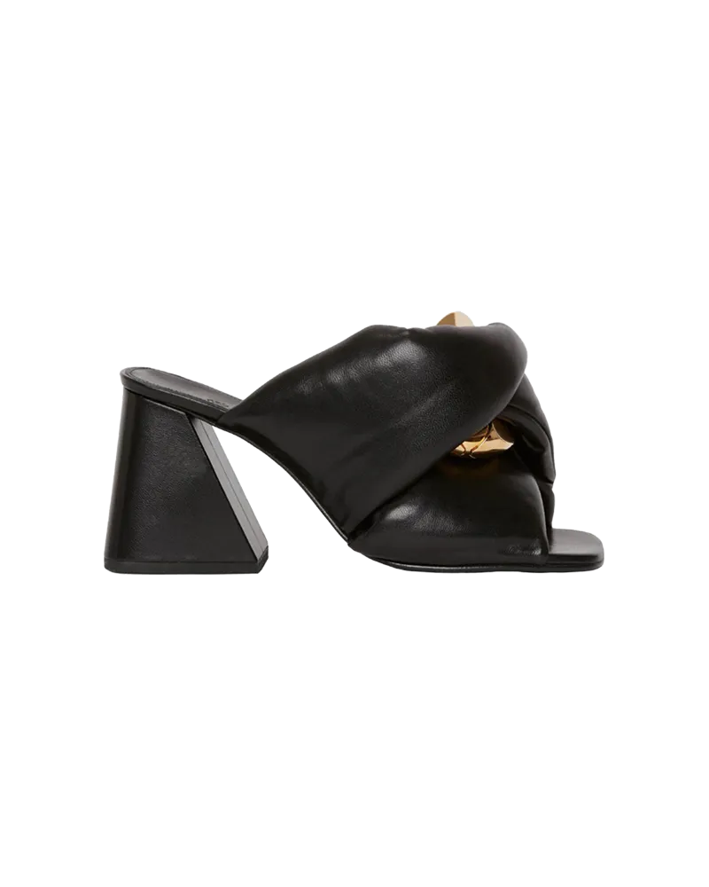 Chain Twist Leather Heels