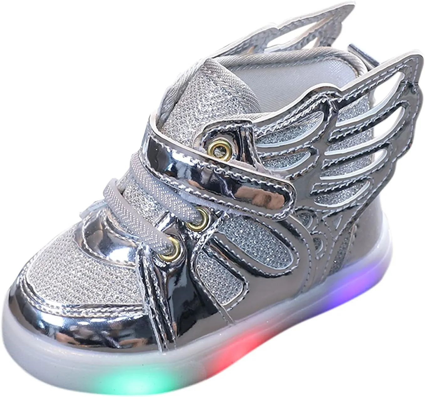 Children Light Up Shoes Baby Glitter Shoes Flashing High top Sneakers Breathable Glowing Sneaker LED Luminous Shoes