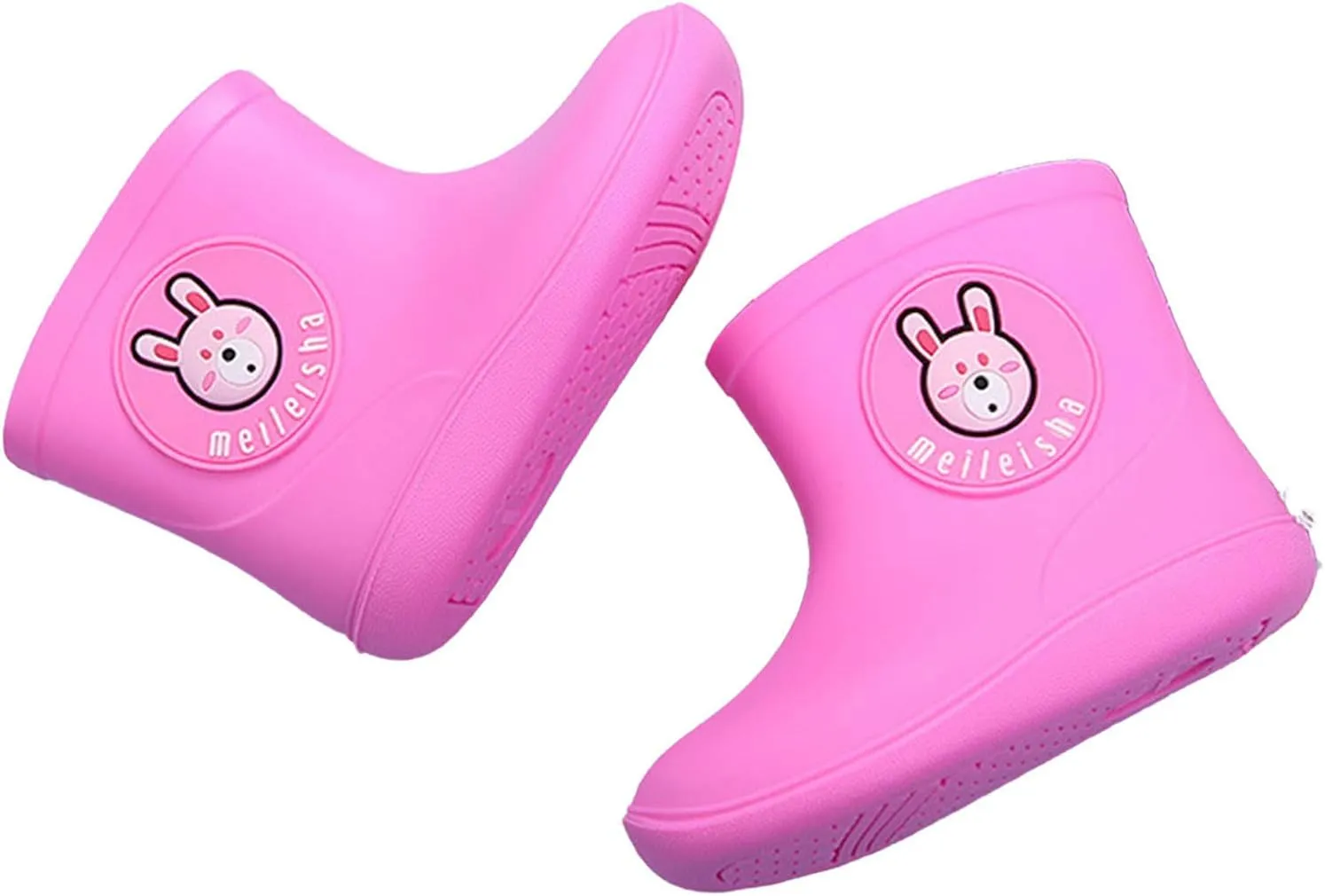 Children's Spring Fall Cartoon Waterproof Rain Boots for Little Kids Toddler Baby Boys Girls Anti-Slip Ankle Rainshoes