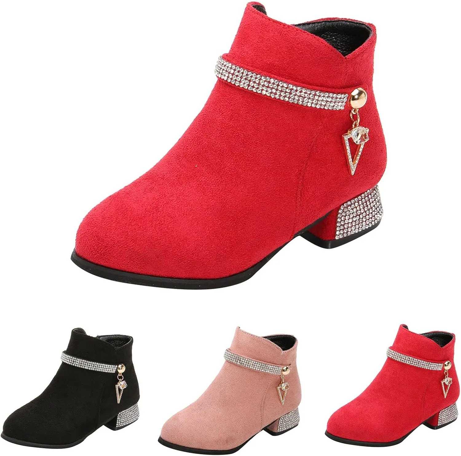 Girls Fashion Ankle Boot Children's Casual Shoes Short Boots Plush Lining Newborn First Walkes Shoes for Infant