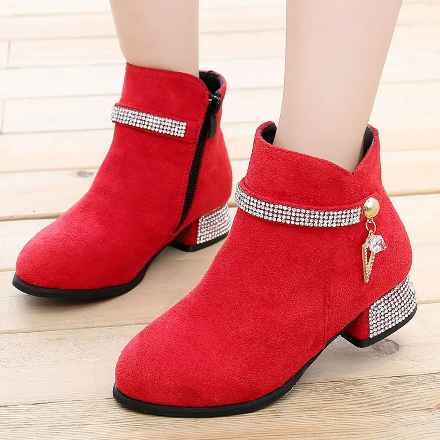 Girls Fashion Ankle Boot Children's Casual Shoes Short Boots Plush Lining Newborn First Walkes Shoes for Infant