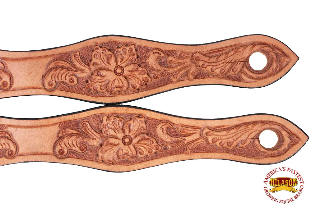 Hilason Western Leather Slobber Straps Oil Tan