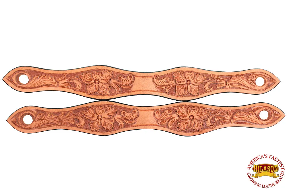 Hilason Western Leather Slobber Straps Oil Tan