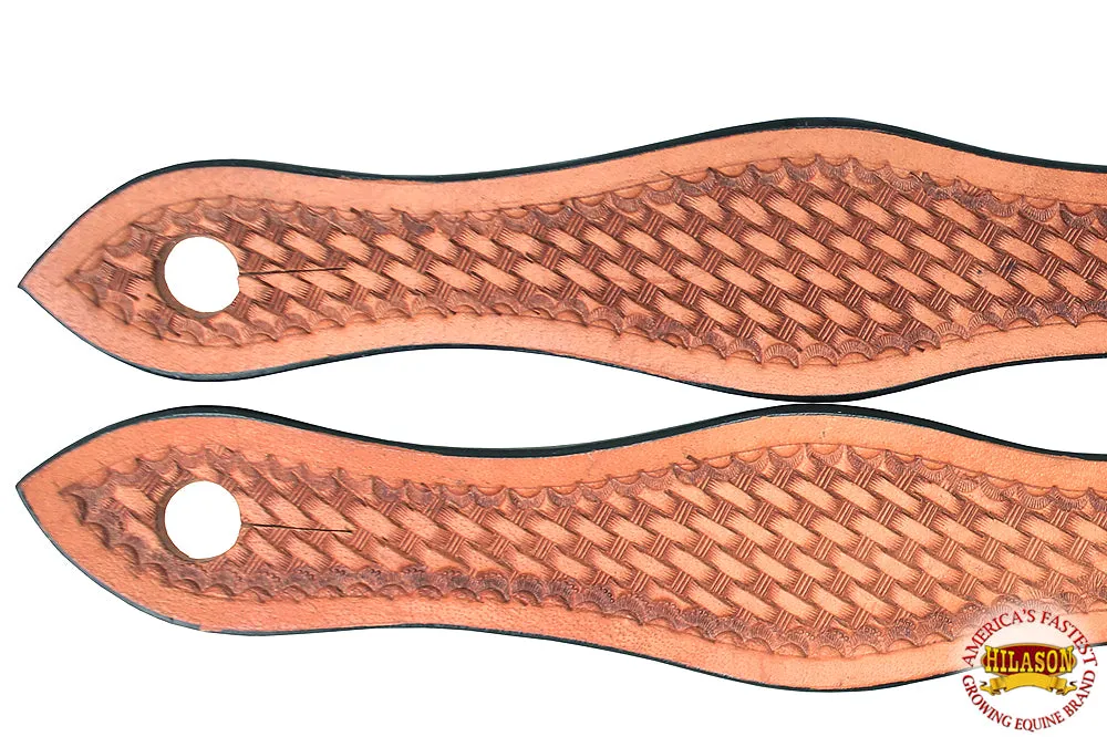 Hilason Western Leather Slobber Straps Oil Tan