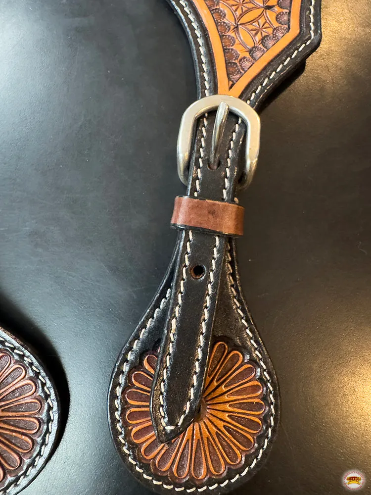 HILASON Western Men & Womens Spur Straps for Horse Riding Hand Carved