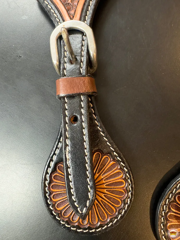 HILASON Western Men & Womens Spur Straps for Horse Riding Hand Carved