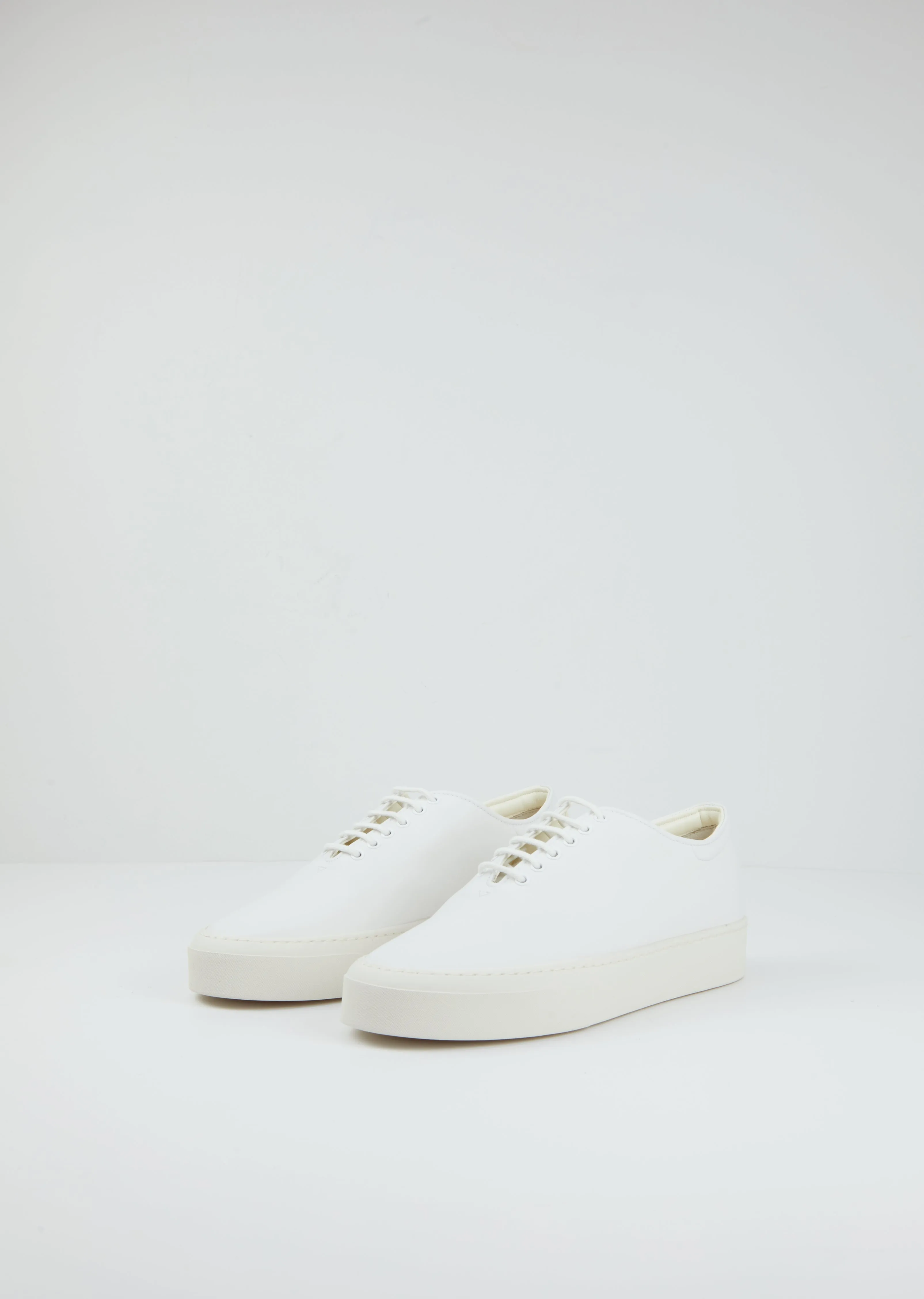 Marie H Leather Lace-Up — Snow