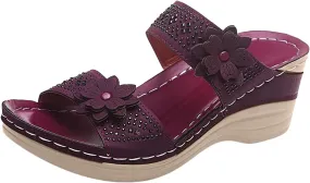 Orthopedic Summer Slides for Women with Arch Support Comfortable Walking Shoes Lightweight Adjustable Straps Beach Casual Outdoor Recovery Sandals