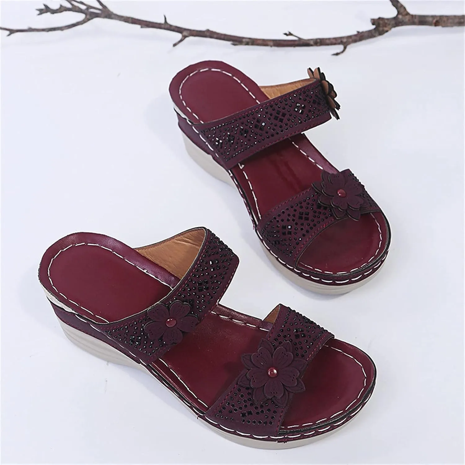 Orthopedic Summer Slides for Women with Arch Support Comfortable Walking Shoes Lightweight Adjustable Straps Beach Casual Outdoor Recovery Sandals