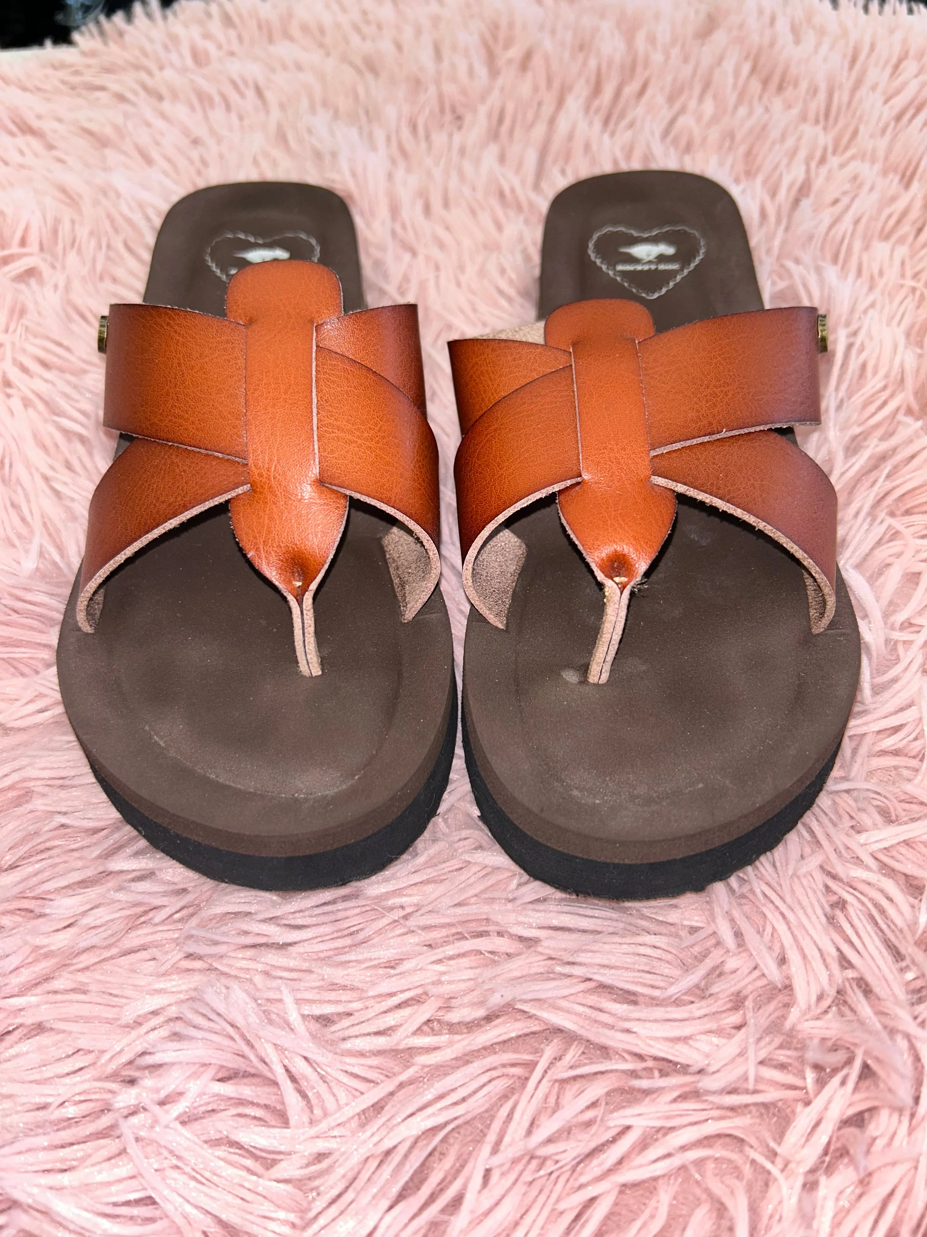 Sandals Flip Flops By Rocket Dogs In Brown, Size: 6