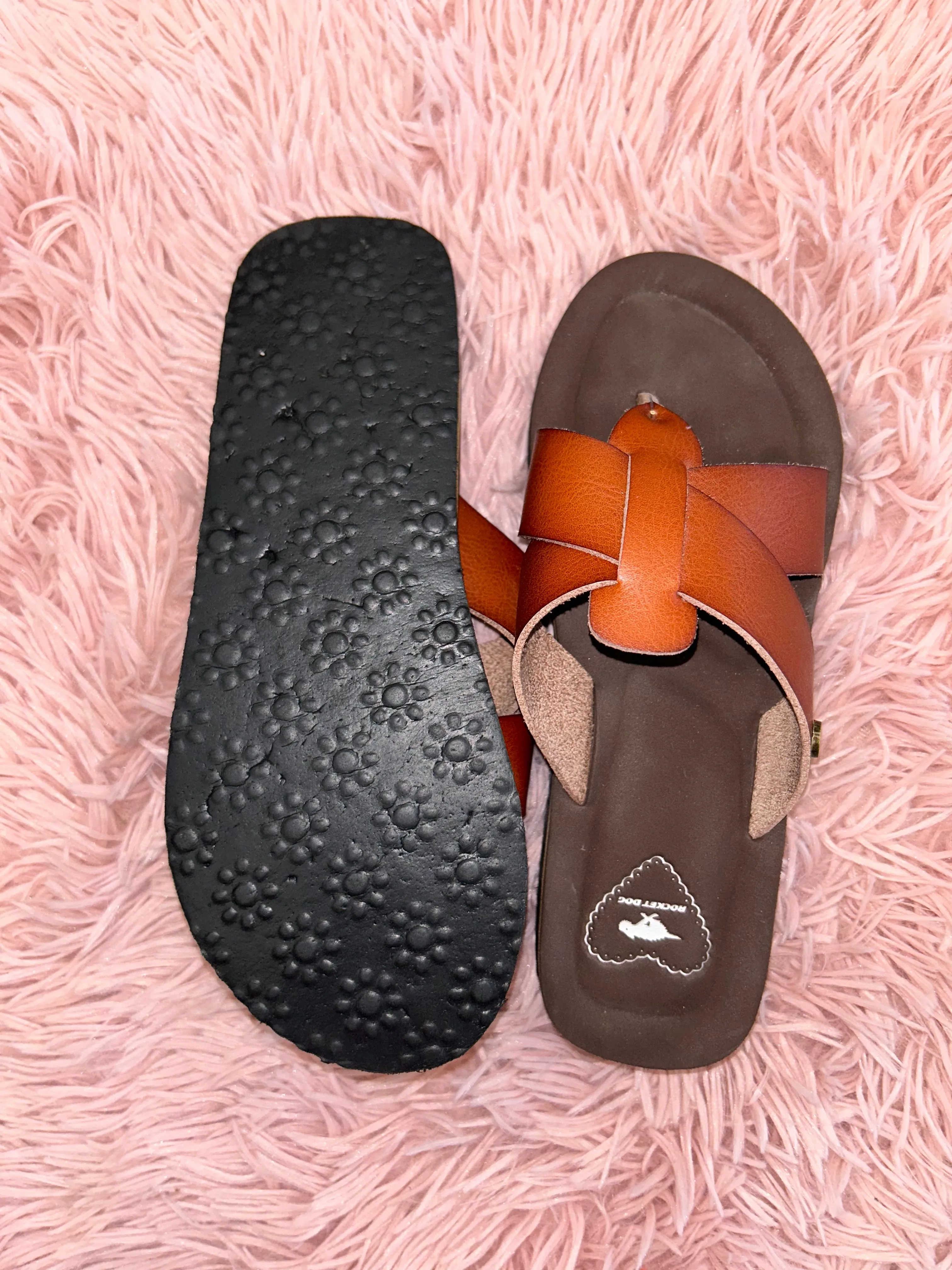 Sandals Flip Flops By Rocket Dogs In Brown, Size: 6