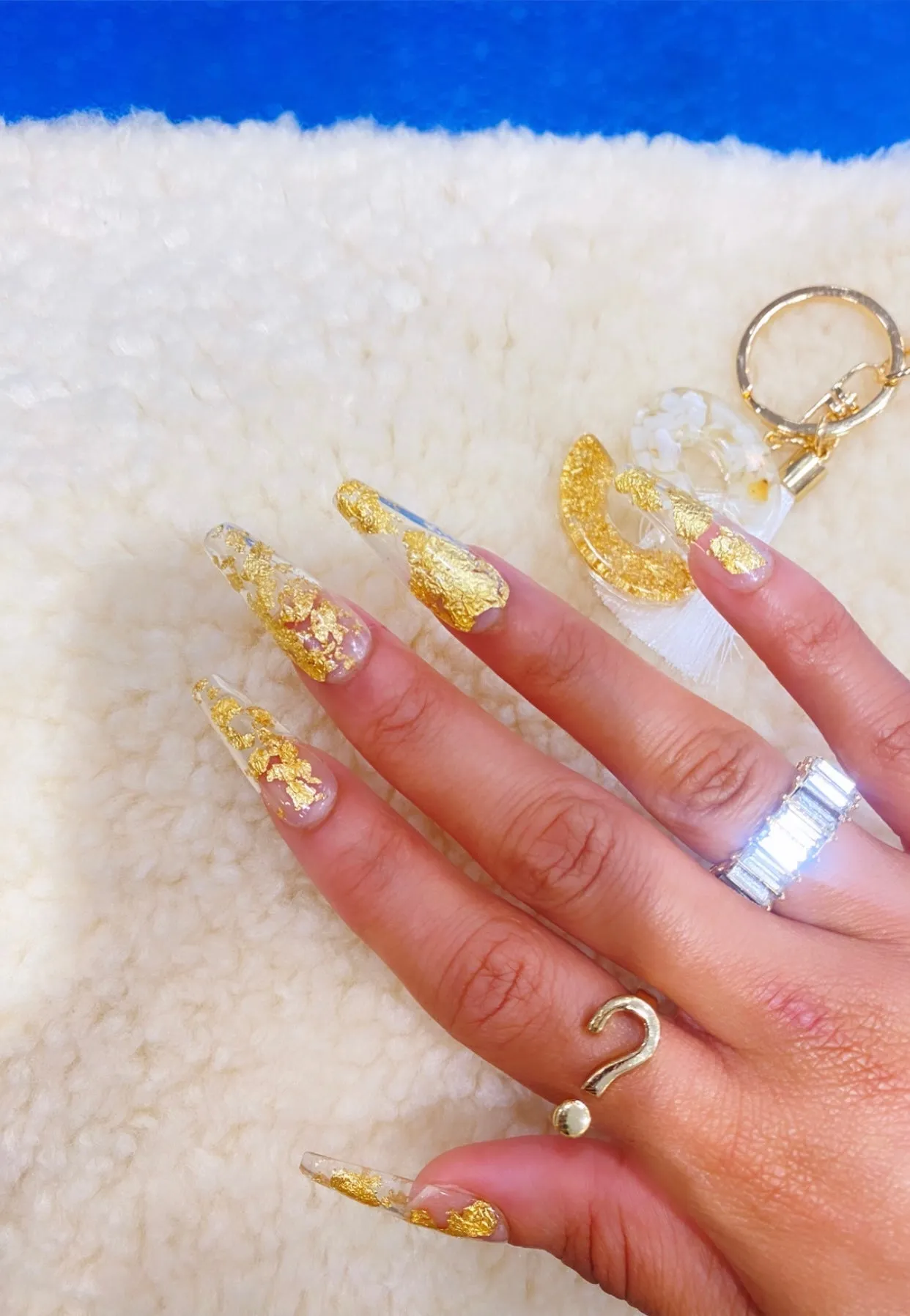 Smoke and Mirrors Eternity Baguette Ring | Clear & Gold