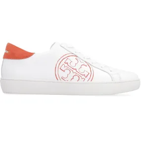 T- Logo Sneaker in Snow White & Canyon Orange