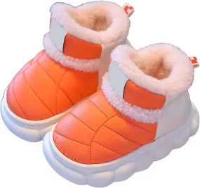 Toddler Snow Ankle Boots for Girls Cozy Plush Lined Boots Newborn Infant Soft Cozy Shoes Warm Non Slip Shoes