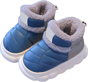 Toddler Snow Ankle Boots for Girls Cozy Plush Lined Boots Newborn Infant Soft Cozy Shoes Warm Non Slip Shoes