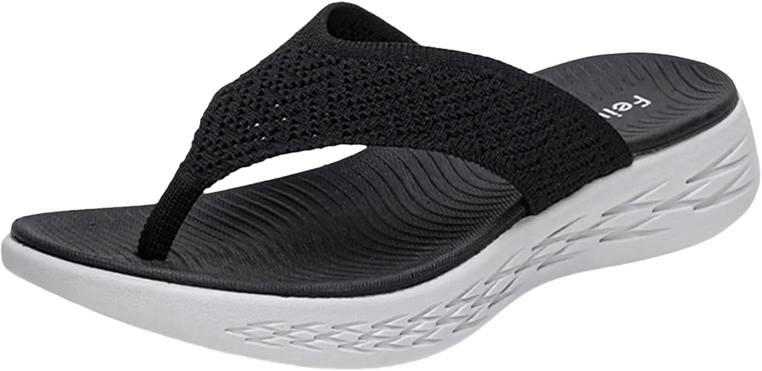 Women Shoes Wedge Thick Soled Flip Flops Fashionable Outdoor Beach Sandals Women Lime Sandals Slippers for Beach