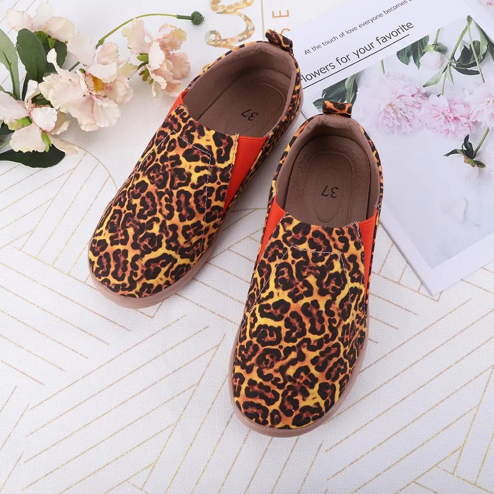 Women's Art Painted Casual Loafers Lightweight Slip On Canvas Walking Shoes Casual Flat Shoes Comfortable Boat Shoes Ladies Travel Shoes