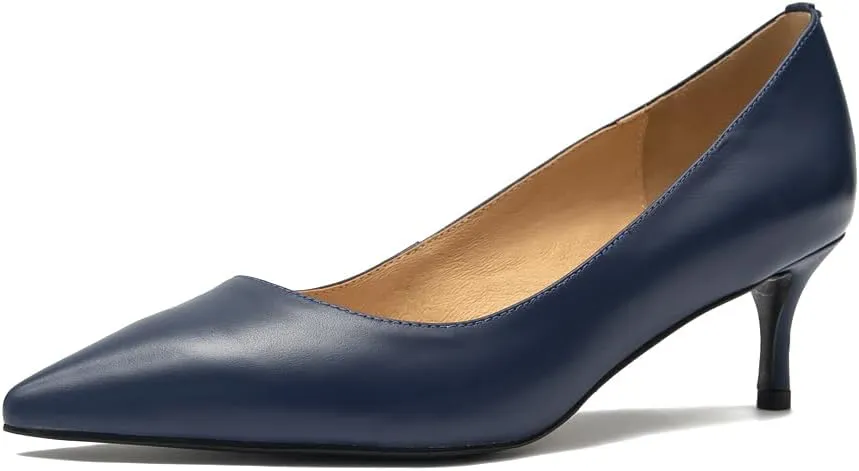 Women's Dress Low Heel Leather Pump