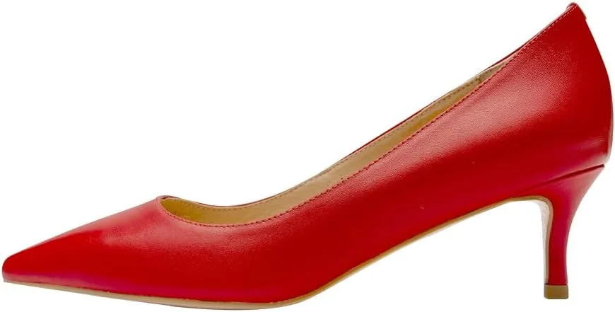 Women's Dress Low Heel Leather Pump