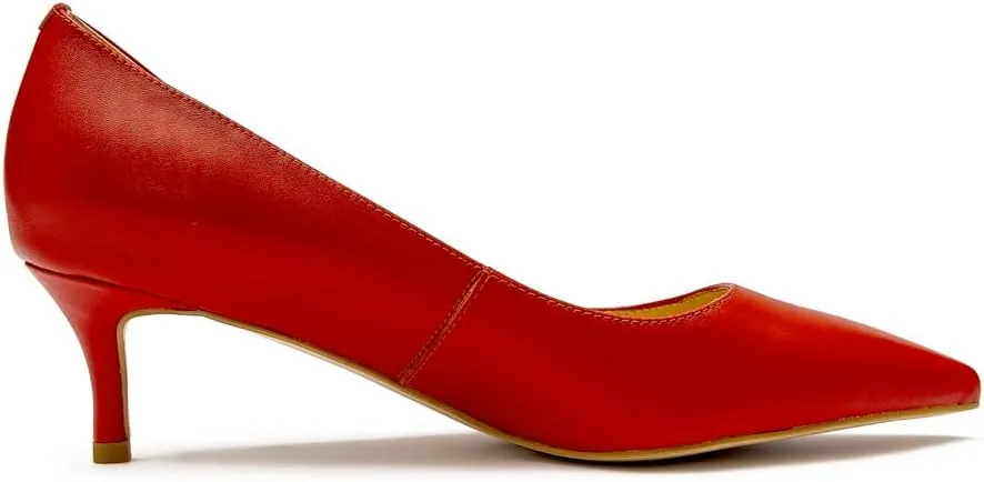 Women's Dress Low Heel Leather Pump