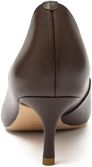 Women's Dress Low Heel Leather Pump