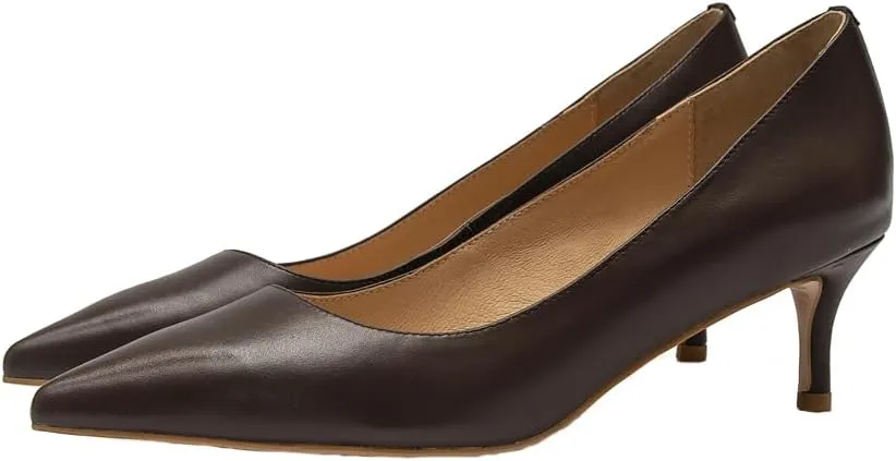 Women's Dress Low Heel Leather Pump