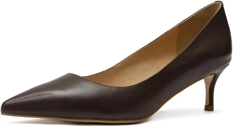 Women's Dress Low Heel Leather Pump