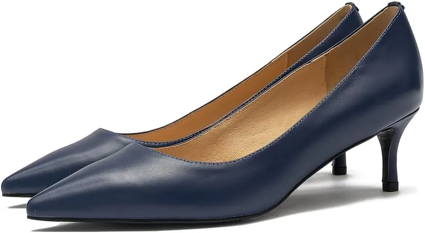Women's Dress Low Heel Leather Pump