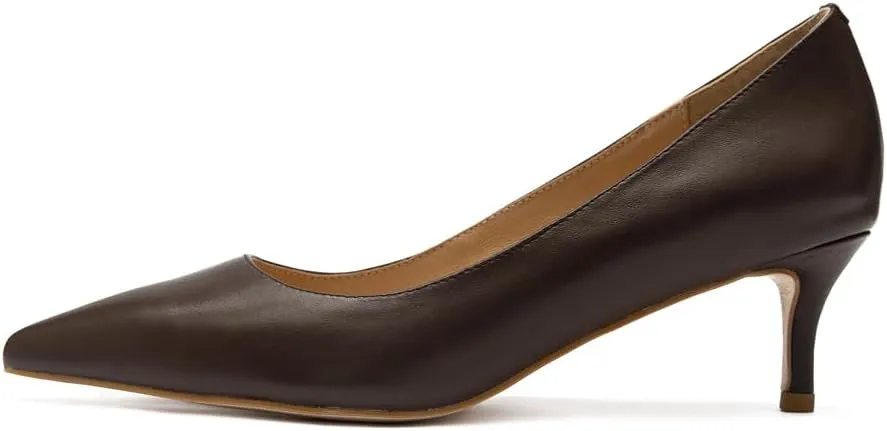 Women's Dress Low Heel Leather Pump