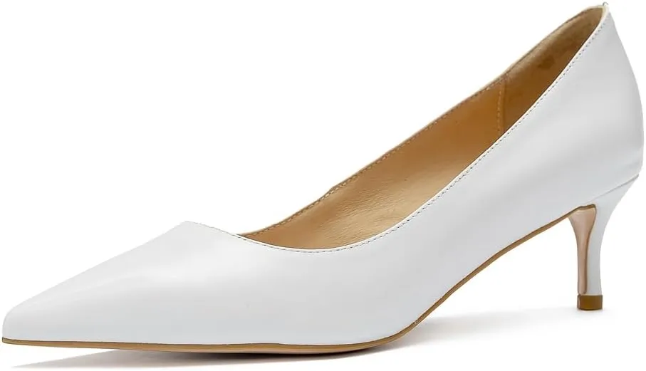 Women's Dress Low Heel Leather Pump
