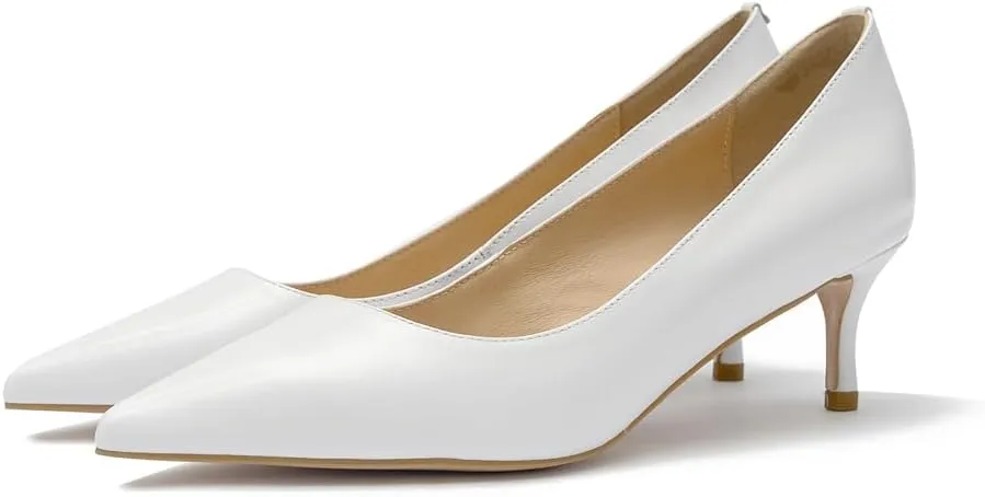 Women's Dress Low Heel Leather Pump