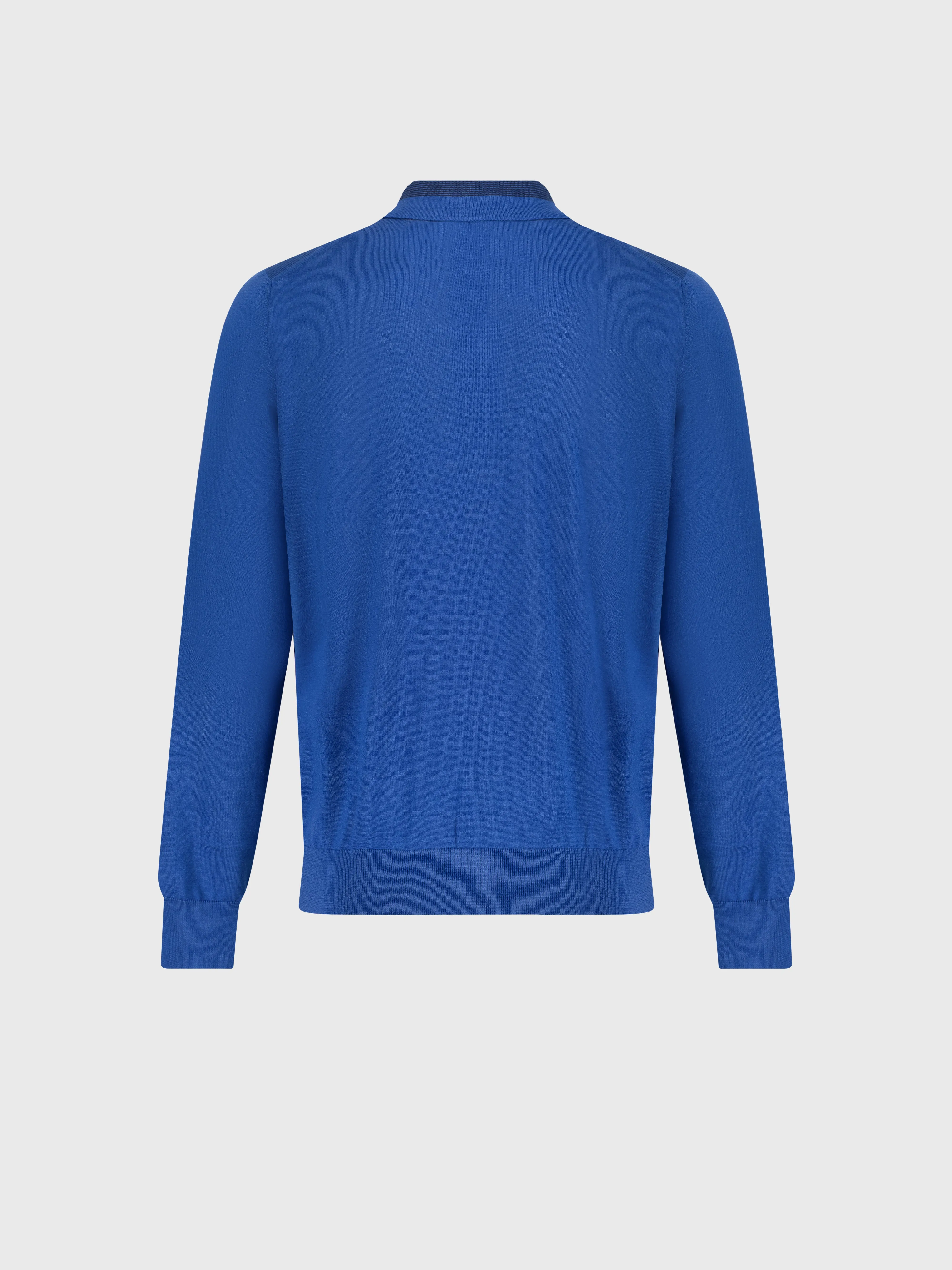 Zipped Polo Shirt Bright Blue